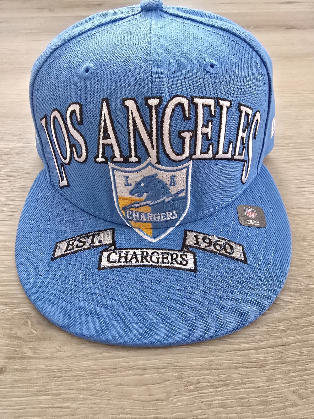New Era NFL Los Angeles Chargers Blue 59Fifty Fitted Hat Size 7 1/2 Brand New
